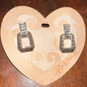 Brighton Silver and Black Geometric Earrings- La Scala